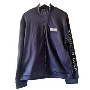 Kenneth Cole New York Full Zip Mock Neck Long Sleeve Knit Jacket - L (NWT)